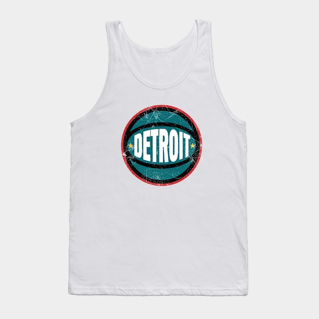 Detroit Retro Ball - White 2 Tank Top by KFig21